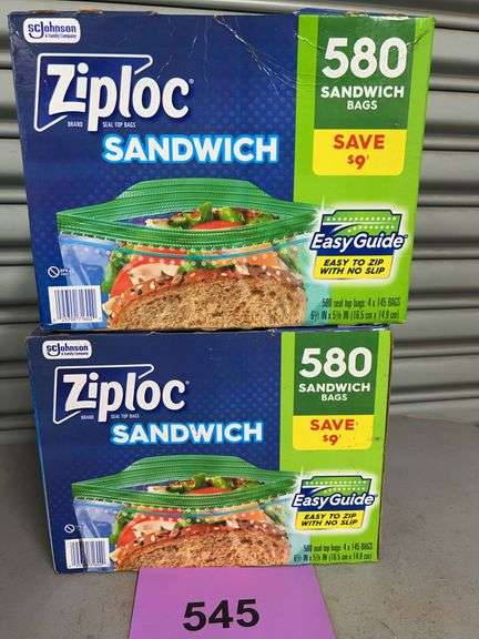(2) BOXES OF ZIPLOC SANDWICH BAGS