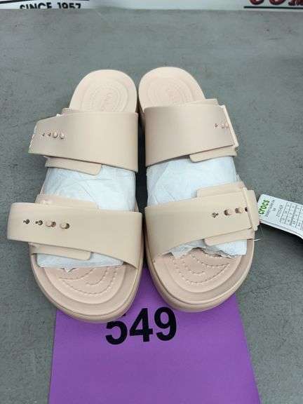 CROCS BROOKLYN BUCKLE SLIDE SANDALS SIZE 9