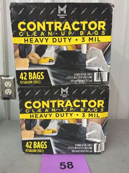(2) BOXES OF CONTRACTOR CLEAN-UP BAGS