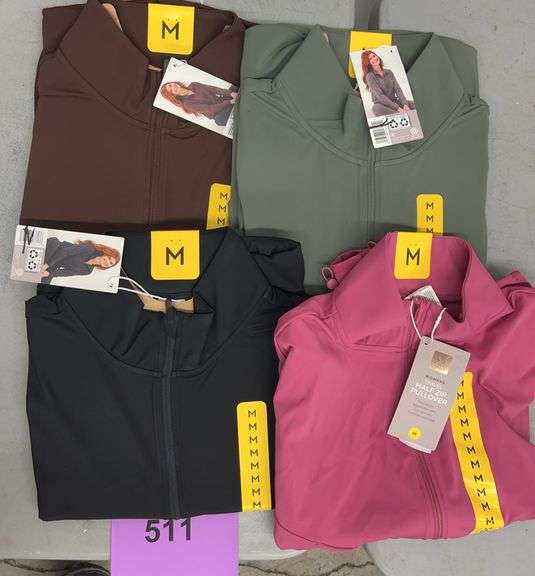4PC WOMENS ZIP-UP JACKET LOT SIZE MEDIUM