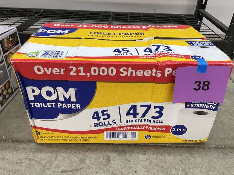BOX OF POM TOILET PAPER