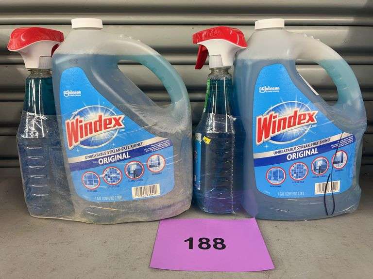 (2) JUGS OF WINDEX ORIGINAL GLASS CLEANER 1 GAL
