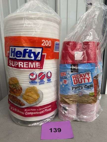 PACK OF PARTY CUPS & HEFTY FOAM PLATES