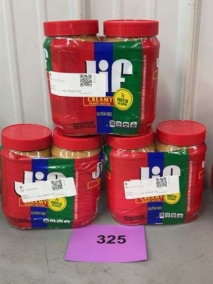(6) JARS OF JIF CREAMY PEANUT BUTTER