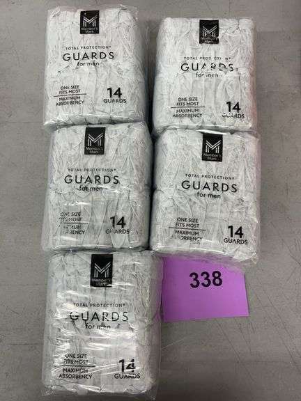 (5) PACKS OF TOTAL PROTECTION GUARDS FOR MEN