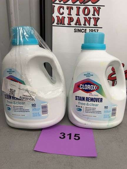 (2) CLOROX 2 FOR COLORS STAIN REMOVER FREE & CLEAR