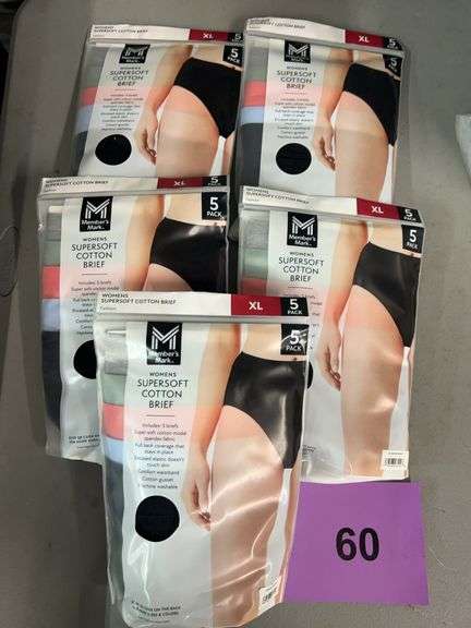(5) PACKS OF WOMENS SUPERSOFT COTTON BRIEFS SIZE XL