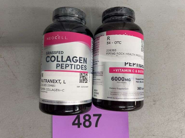 (2) BOTTLES OF NEOCELL GRASSFED COLLAGEN PEPTIDES