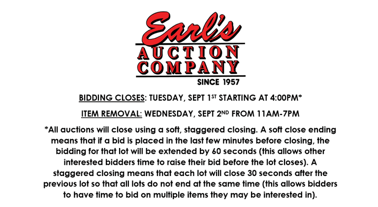 ENDS TUESDAY! ONLINE AUCTION 8/30-9/1 (ORANGE)