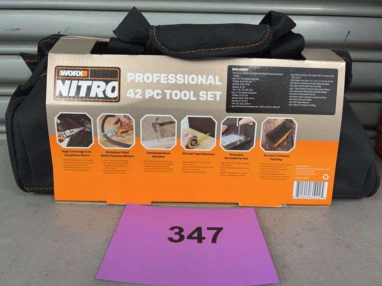 WORX NITRO PROFESSIONAL 42 PC TOOL SET