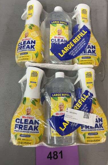 (2) PACKS OF MR. CLEAN CLEAN FREAK LEMON ZEST CLEANER