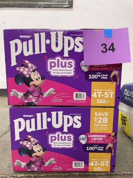 (2) BOXES OF HUGGIES PULL-UPS SIZE 4T-5T