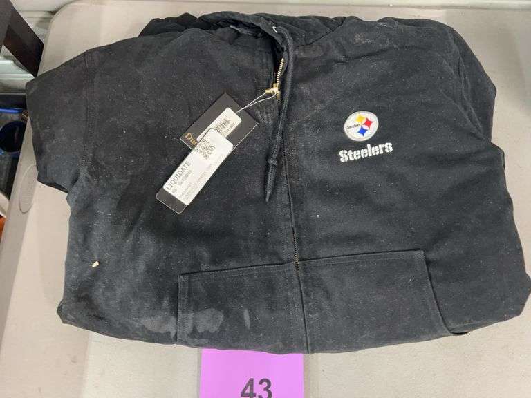 DUNBROOKE NFL STEELERS ZIP JACKET SIZE LARGE