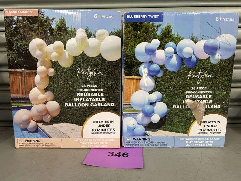 (2) PARTYAIRE 28PC INFLATABLE BALLOON GARLAND IN BOX