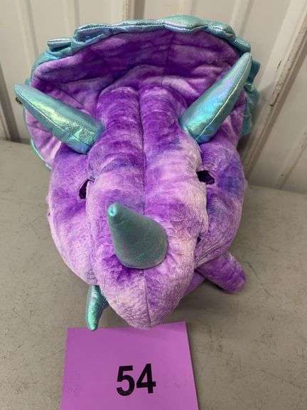 WEARABLE PLUSH DINO SKELETON - PURPLE