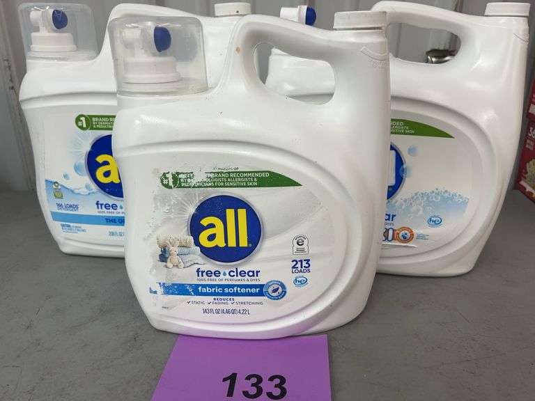 3PC ALL LAUNDRY LOT - DETERGENT & FABRIC SOFTENER
