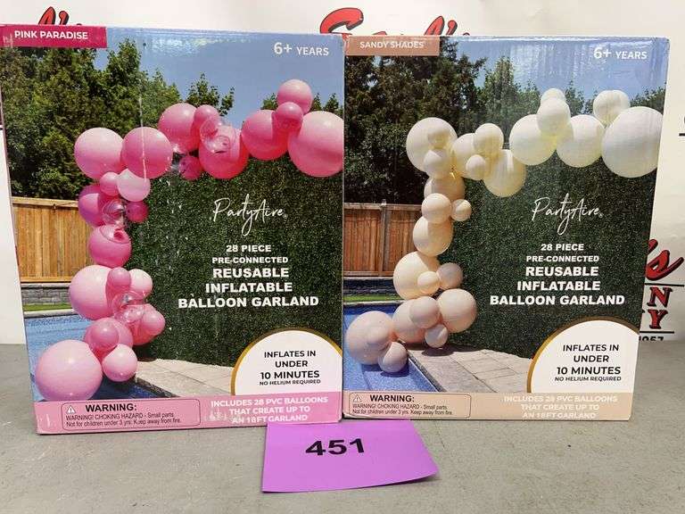 (2) PARTYAIRE 28PC INFLATABLE BALLOON GARLAND IN BOX