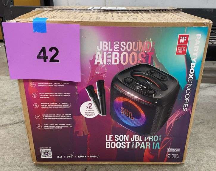 JBL PARTYBOX ENCORE 2 PRO SOUND SPEAKER IN BOX
