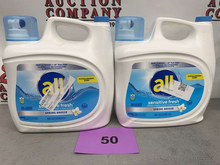 (2) JUGS OF ALL SENSITIVE FRESH LAUNDRY DETERGENT