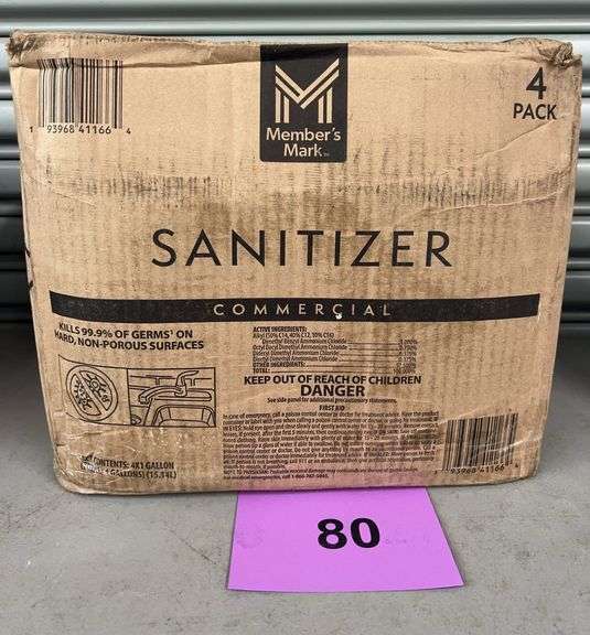 CASE OF COMMERCIAL SANITIZER