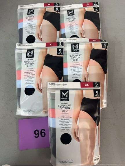 (5) PACKS OF WOMENS SUPERSOFT COTTON BRIEFS SIZE XL