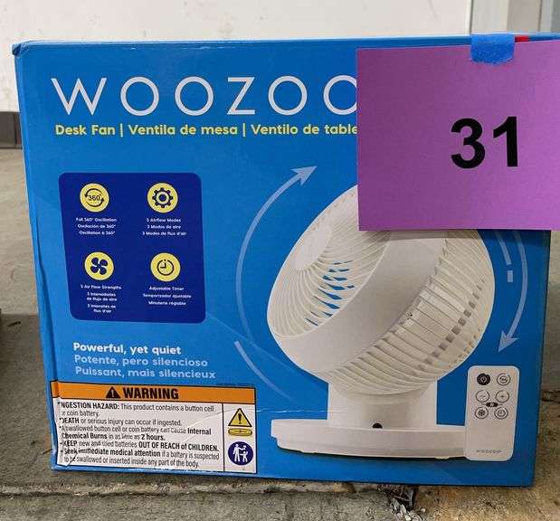 WOOZOO DESK FAN IN BOX