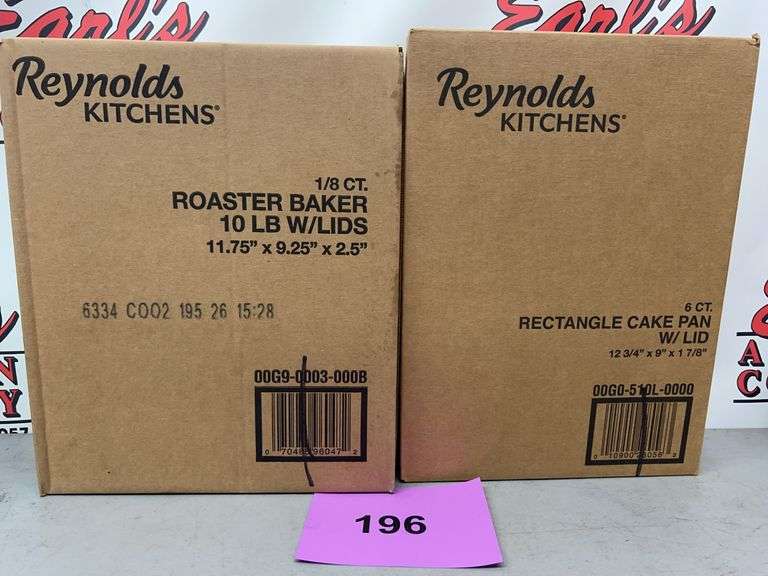 2PC REYNOLDS KITCHENS PAN LOT - ROASTER & CAKE PAN