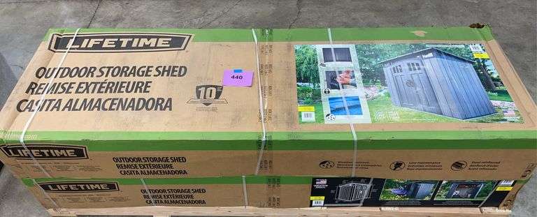 LIFETIME OUTDOOR STORAGE SHED IN BOXES