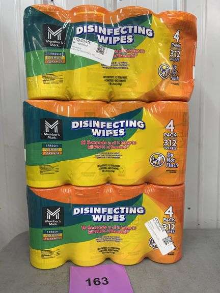 (3) PACKS OF DISINFECTING WIPES FRESH ORANGE