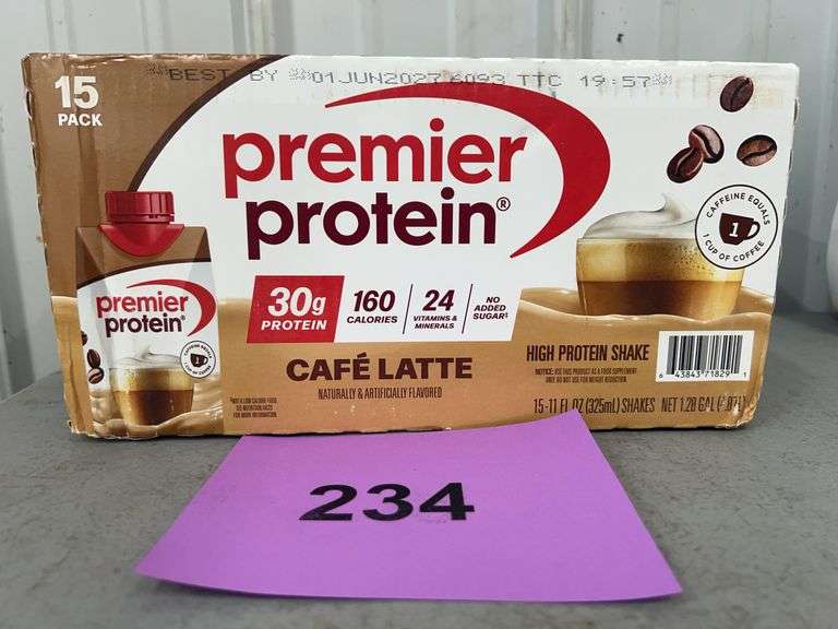CASE OF PREMIER PROTEIN CAFE LATTE SHAKES