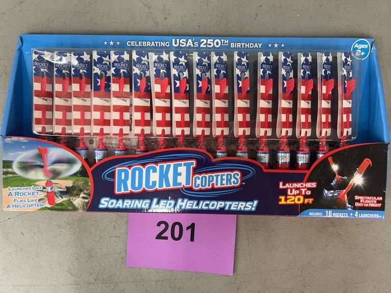 PACK OF ROCKET COPTERS SOARING LED HELICOPTERS