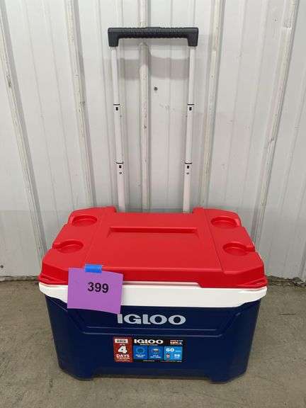 IGLOO 60QT WHEELED COOLER - RED, WHITE & BLUE
