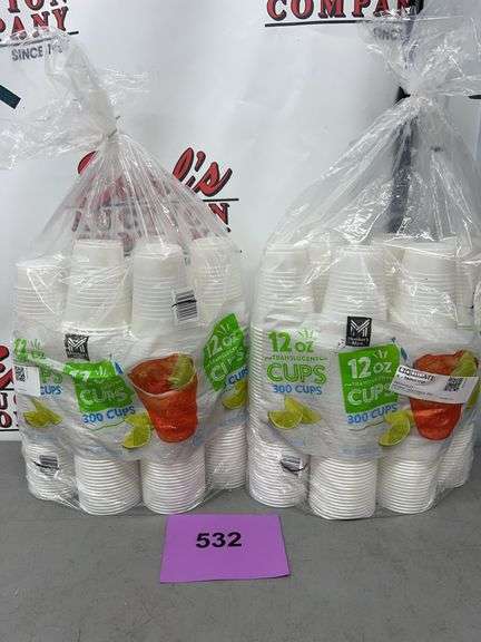 (2) PACKS OF TRANSLUCENT CUPS