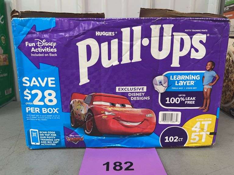 HUGGIES PULL-UPS CARS POTTY TRAINING PANTS SIZE 4T/5T