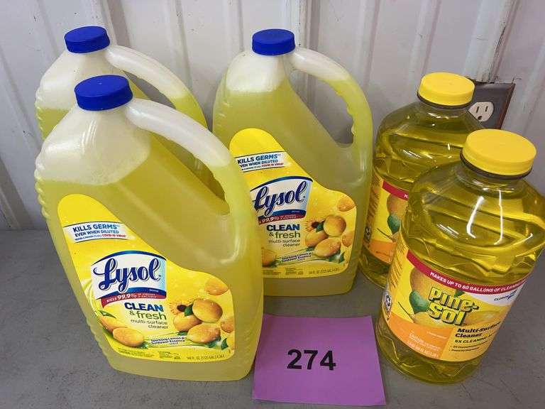 MISC CLEANING LOT - LYSOL & PINE-SOL CLEANER