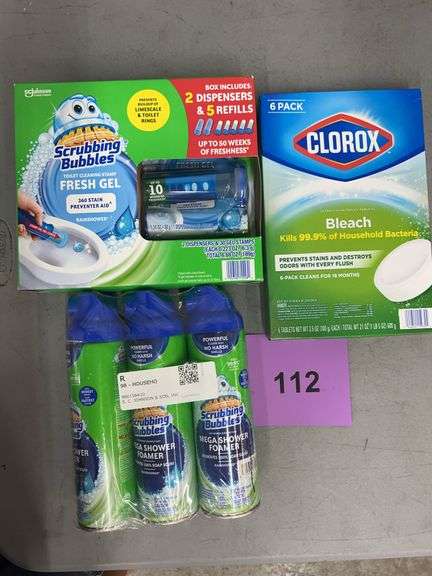 BATHROOM CLEANING LOT - SCRUBBING BUBBLES & CLOROX
