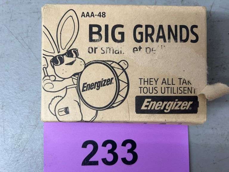 BOX OF ENERGIZER MAX AAA ALKALINE BATTERIES