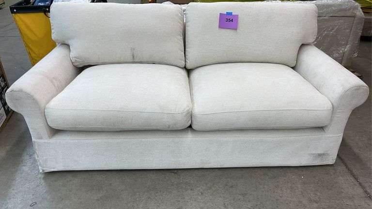 PRE-OWNED CREAM FABRIC SOFA