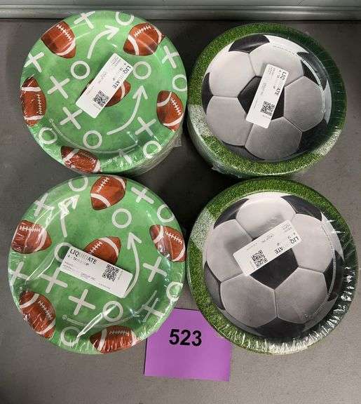 (4) PACKS OF SPORTS THEMED PAPER PLATES