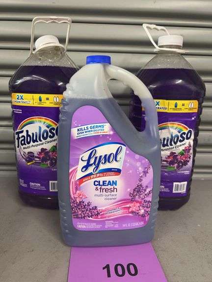 3PC CLEANER LOT - FABULOSO & LYSOL