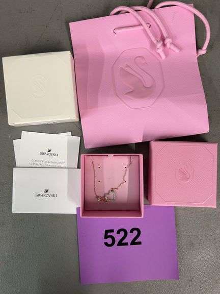 SWAROVSKI CRYSTAL HEART NECKLACE IN BOX