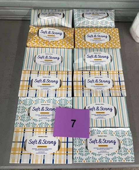 (12) BOXES OF FACIAL TISSUES