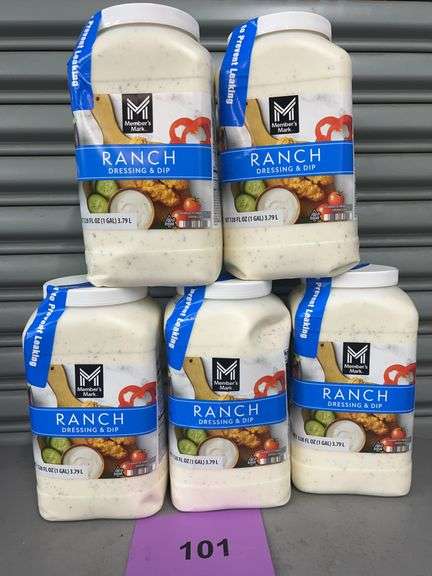 (5) JUGS OF RANCH DRESSING & DIP - 1 GALLON EACH