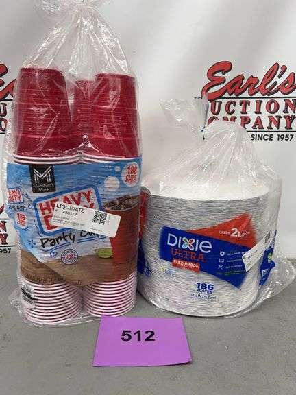PARTY CUPS & DIXIE ULTRA FLEX-PROOF PLATES