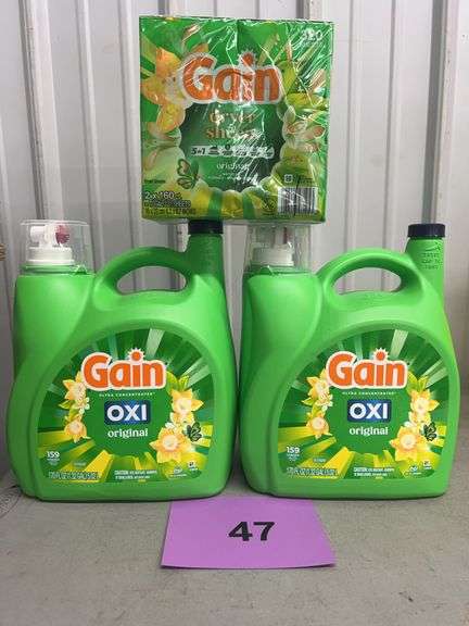 3PC GAIN LOT - DETERGENT & SHEETS
