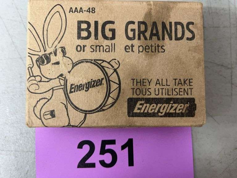 BOX OF ENERGIZER AAA ALKALINE BATTERIES
