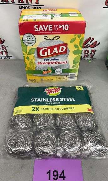 GLAD FORCEFLEX & SCOTCH-BRITE STEEL SCRUBBERS