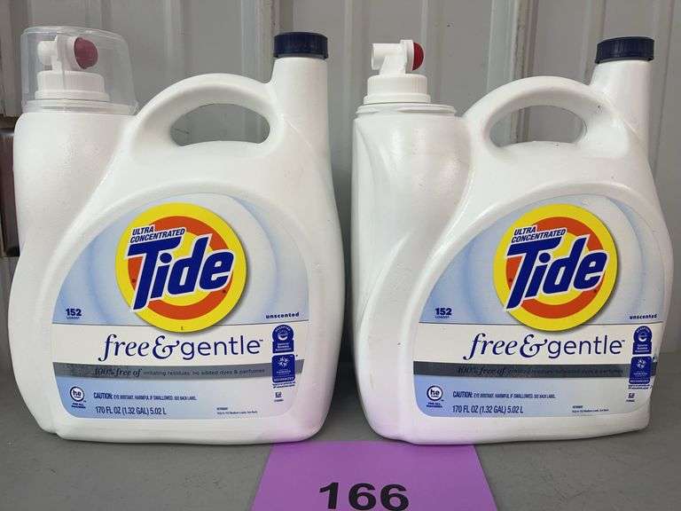 (2) JUGS OF TIDE FREE & GENTLE UNSCENTED