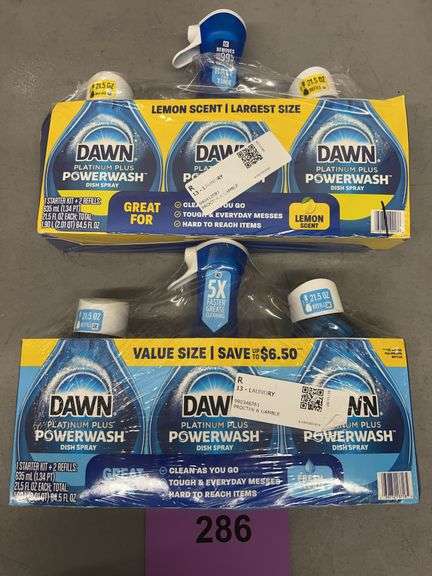 (2) DAWN PLATINUM PLUS POWERWASH DISH SPRAY KITS - LEMON SCENT