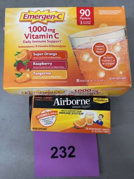2PC IMMUNE LOT - EMERGEN-C & AIRBORNE